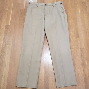 Dockers Pants Mens 38 x 32 D3 Khaki Flat Front Pockets Chinos